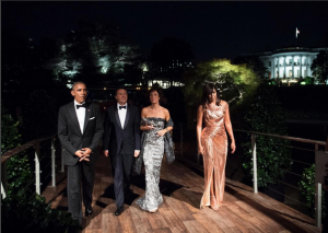 Cena Renzi Obama: i look delle First Lady sono scintillanti