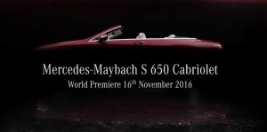 Mercedes – Maybach S650 Cabriolet: chicca di lusso al Salone di Los Angeles 2016