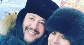 Matteo Salvini ed Elisa Isoardi amore allo scoperto: selfie in Russia