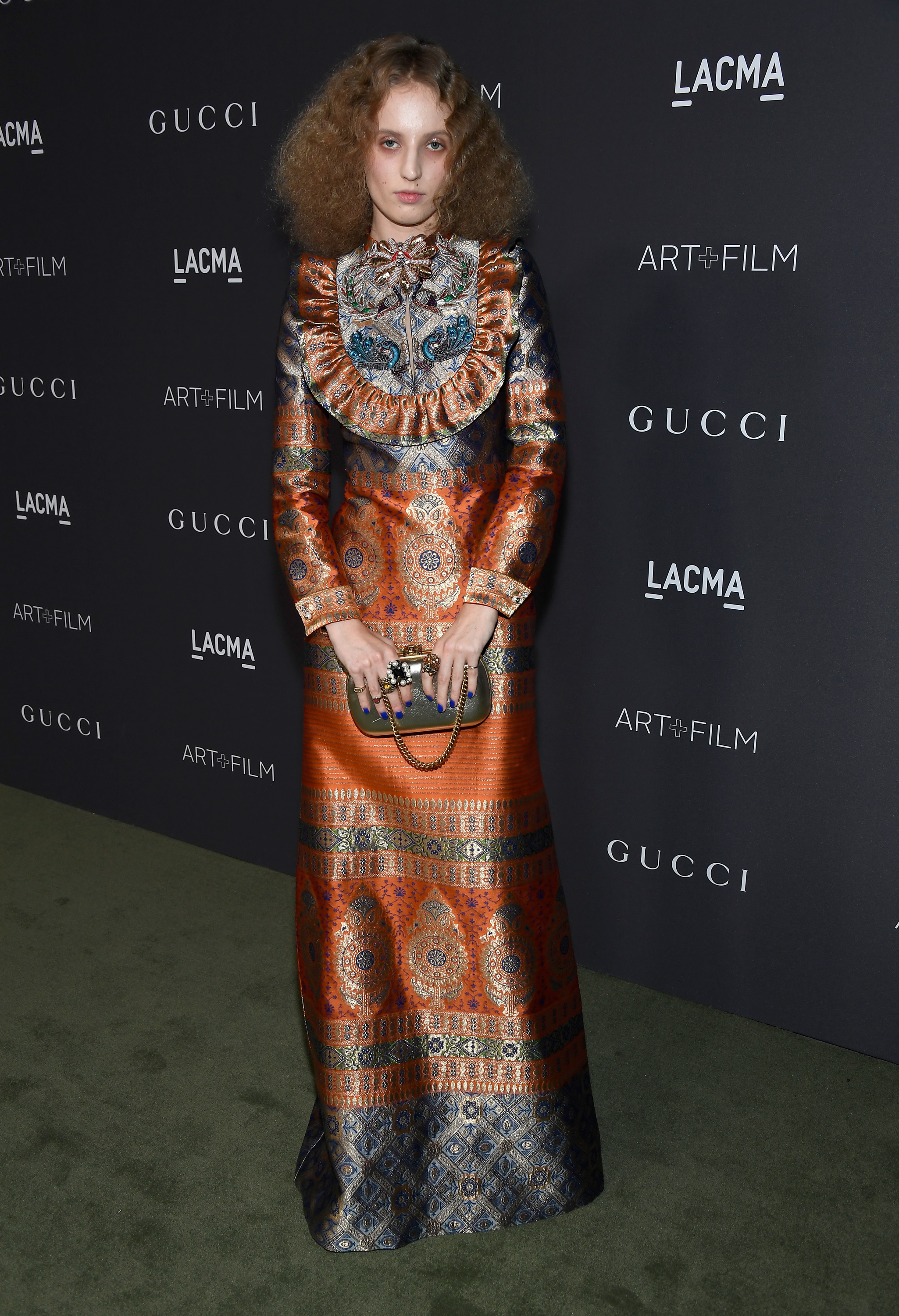 LOS ANGELES, CA - OCTOBER 29:  Artist Petra Collins, wearing Gucci, attends the 2016 LACMA Art + Film Gala honoring Robert Irwin and Kathryn Bigelow presented by Gucci at LACMA on October 29, 2016 in Los Angeles, California.  (Photo by Frazer Harrison/Getty Images for LACMA)