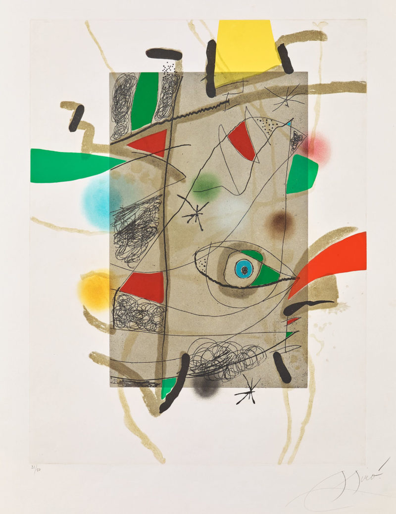 Joan Miró Sans Titre III, 1981 incisione ad acquatinta su carta Guarro, cm 92x72,5 - Courtesy of IBC Irma Bianchi Communication