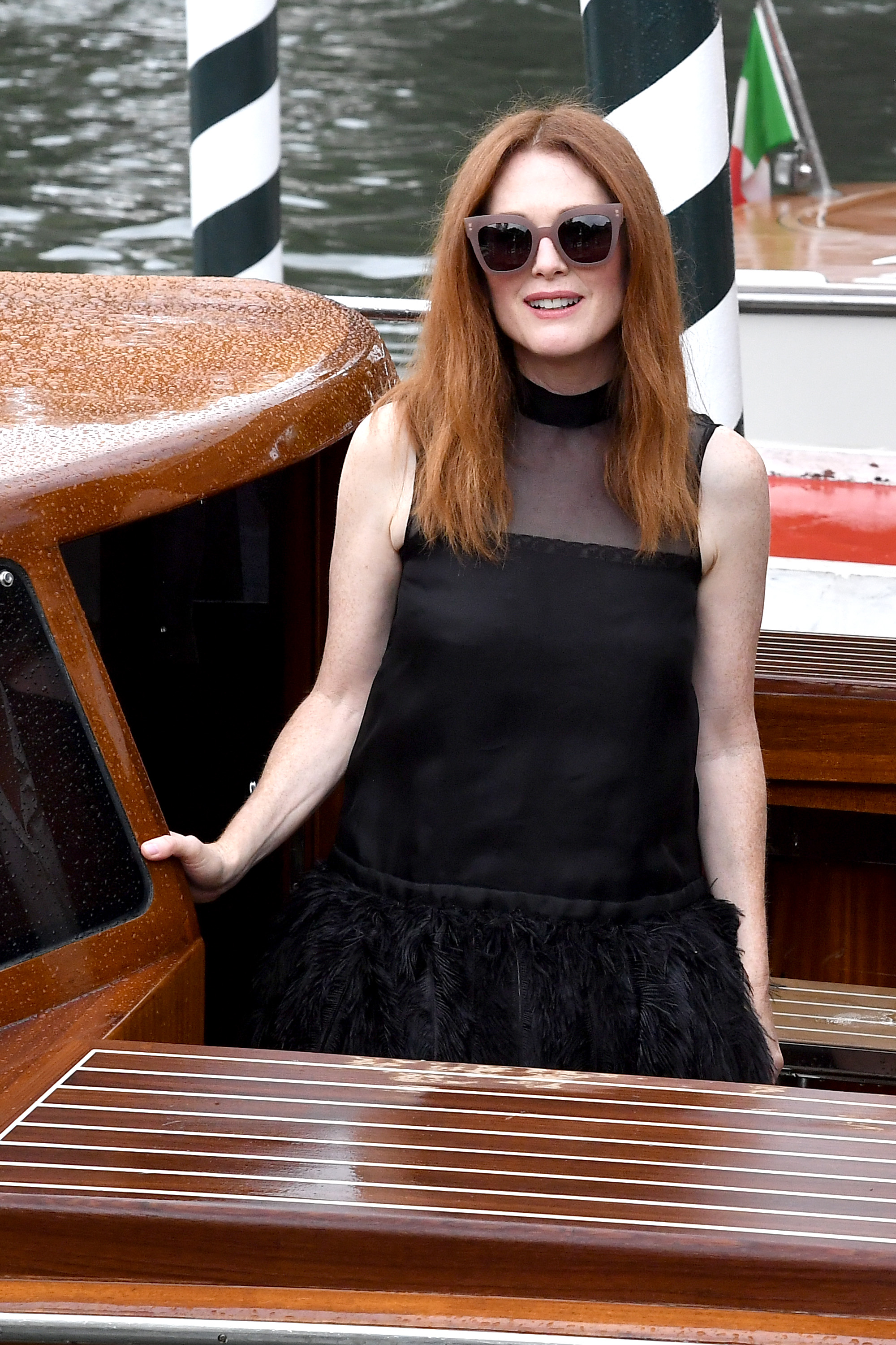 VENICE, ITALY - SEPTEMBER 01: Julianne Moore is seen arriving at Hotel Excelsior during the 74. Venice Film Festival on September 1, 2017 in Venice, Italy. (Photo by Jacopo Raule/GC Images,)