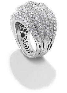 DAMIANI SPICCHI DI LUNA Anello in oro bianco e diamanti