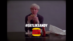 Burger King ci spiega perché dovremmo mangiare come Andy Warhol, #EatLikeAndy