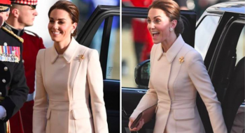Kate Middleton parata di Londra: super elegante in un completo color crema