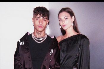 Tony Effe e Vittoria Ceretti: il look della top model e del rapper