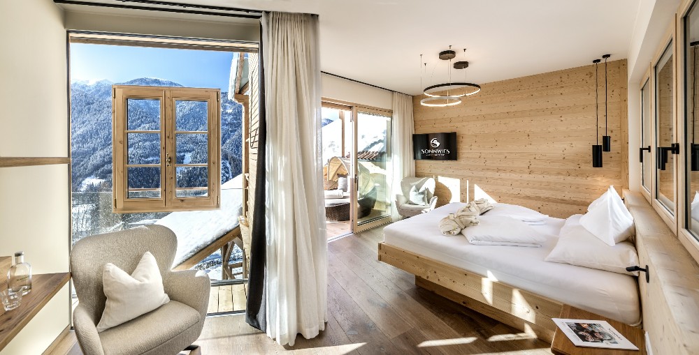 Mercatini di Natale 2019 Una camera in legno del Family Resort Sonnwies