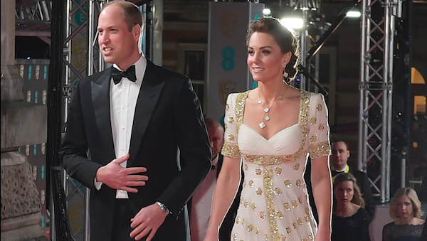 William e Kate ai BAFTA Awards 2020: lei ricicla un Alexander McQueen
