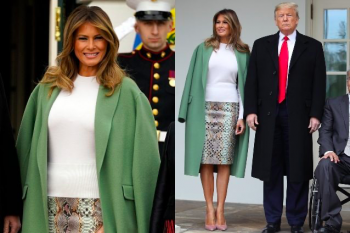 Melania Trump look 2020: animalier e sobria allo stesso tempo