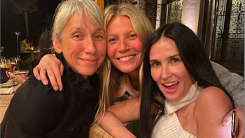 Cena no make-up con Gwyneth Paltrow e Demi Moore: è un successo