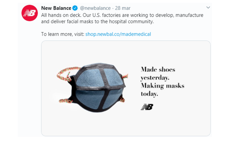 New Balance mascherine