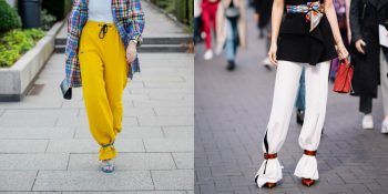 Nuova tendenza street style: i pantaloni stretti dai laccetti dei sandali!