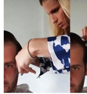 Michelle Hunziker quarantena: il taglio di capelli a Tomaso Trussardi