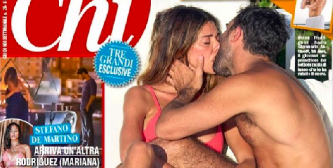 Belen Rodriguez sbaciucchia un uomo che non è Stefano De Martino