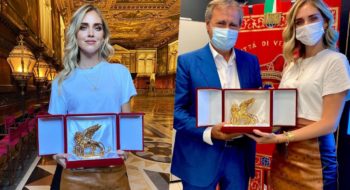 Chiara Ferragni a Venezia, riceve il Leone d’oro “per l’impegno civico dimostrato per l’Italia”