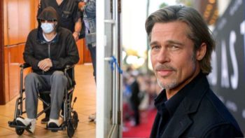 Brad Pitt nel bel mezzo del divorzio lascia un centro medico in sedia a rotelle