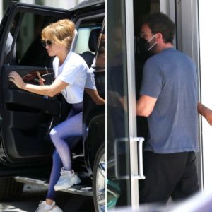 Jennifer Lopez paparazzata con Ben Affleck mentre escono da una palestra a Miami