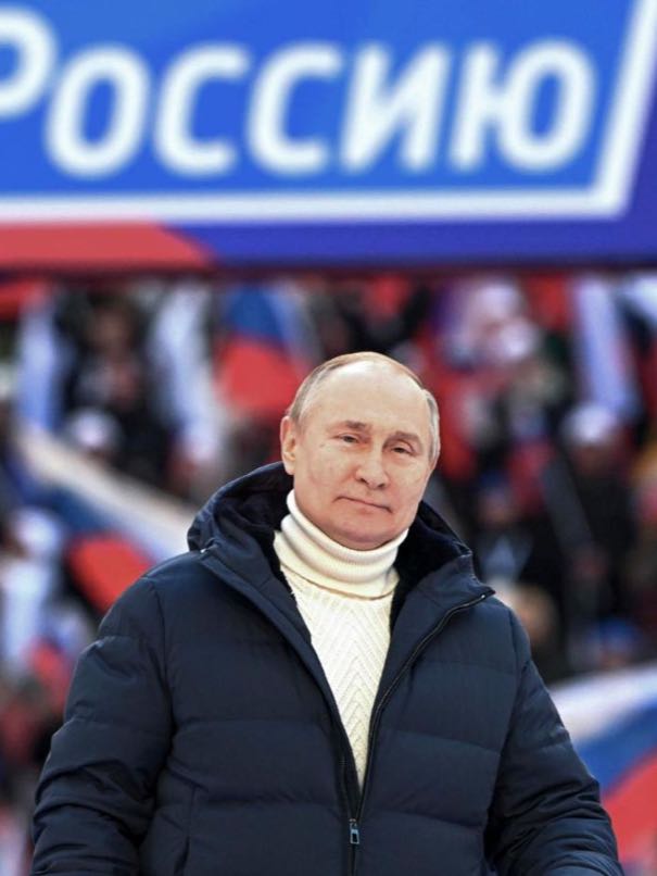 Putin giacca Loro Piano stadio di Mosca