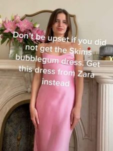 vestito rosa di zara virale su TikTok