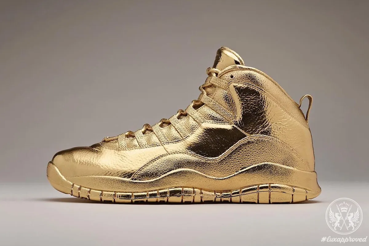 Solid Gold Ovo X Air Jordan sneakers 