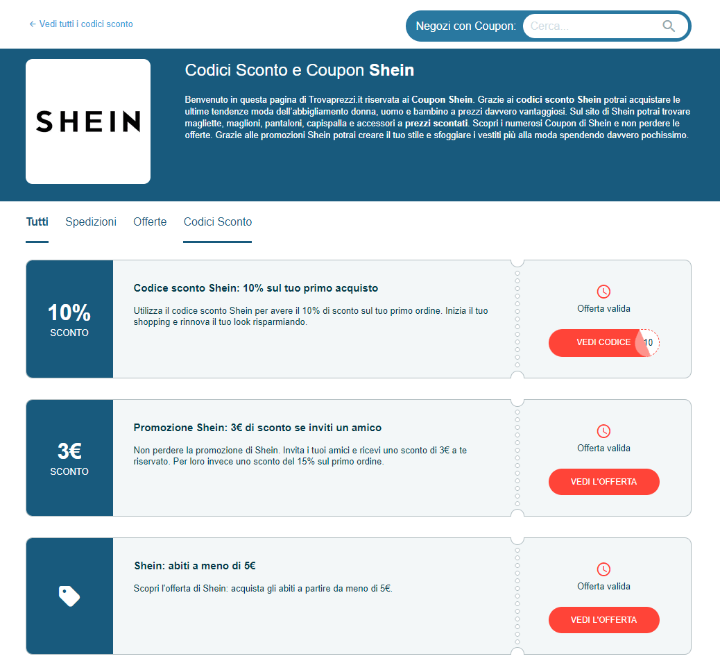 coupon Shein