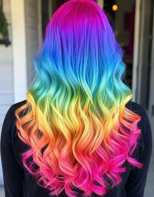 rainbow hair