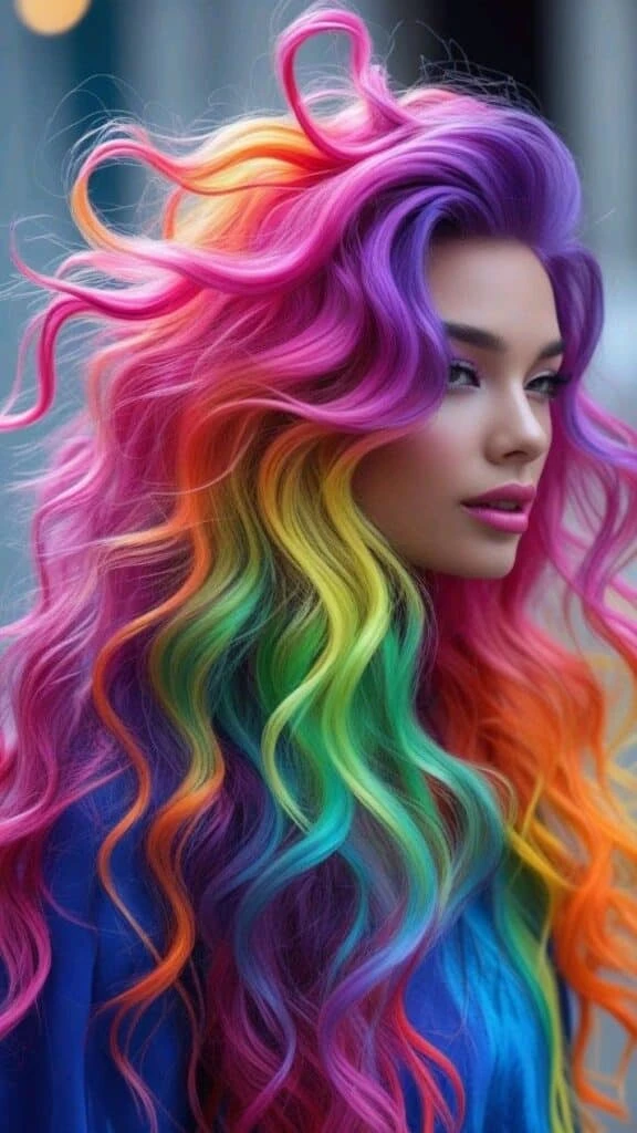 rainbow hair