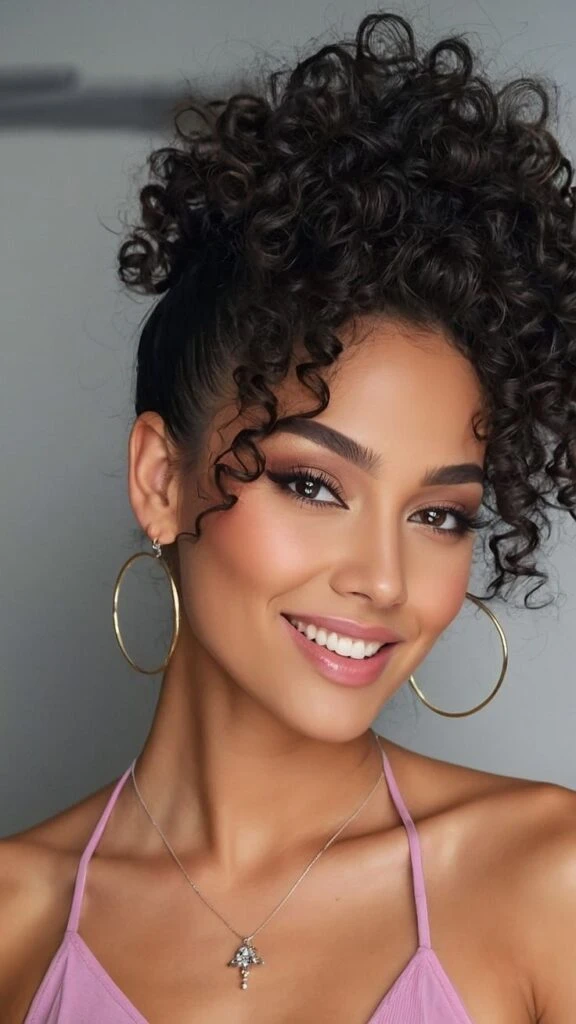 chignon con maxi ciuffo 