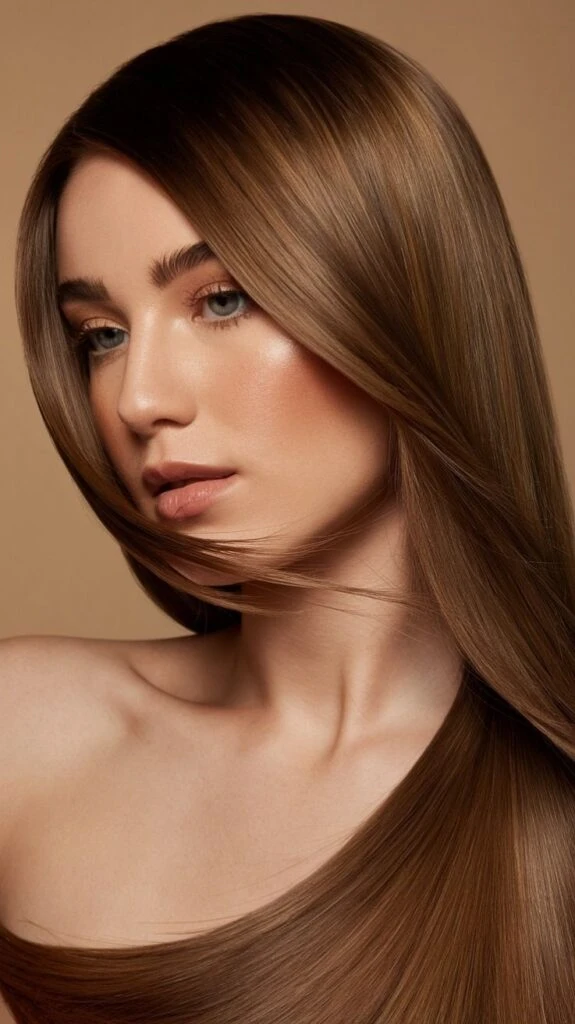 glossy hair