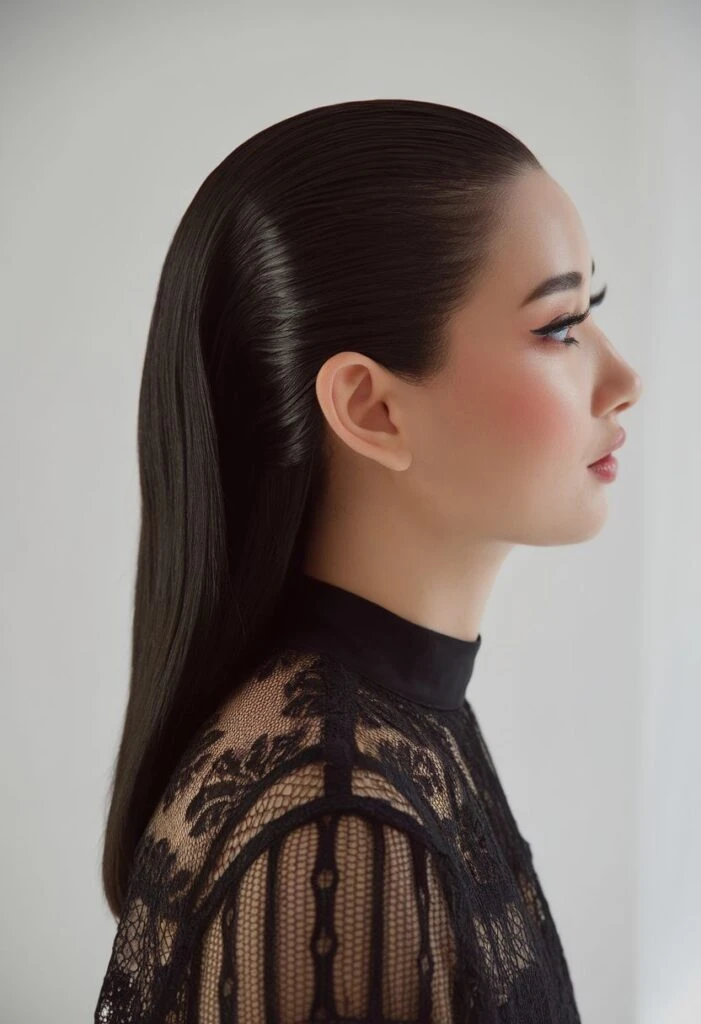 glossy hair