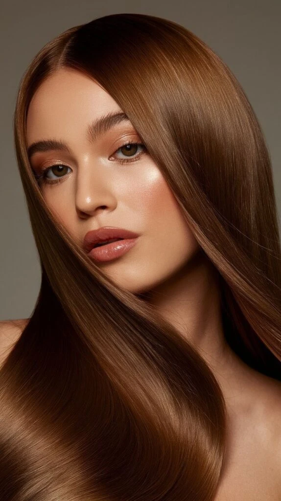 glossy hair