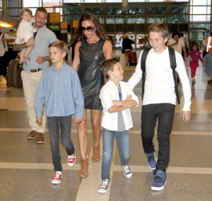 La famiglia Beckham al completo